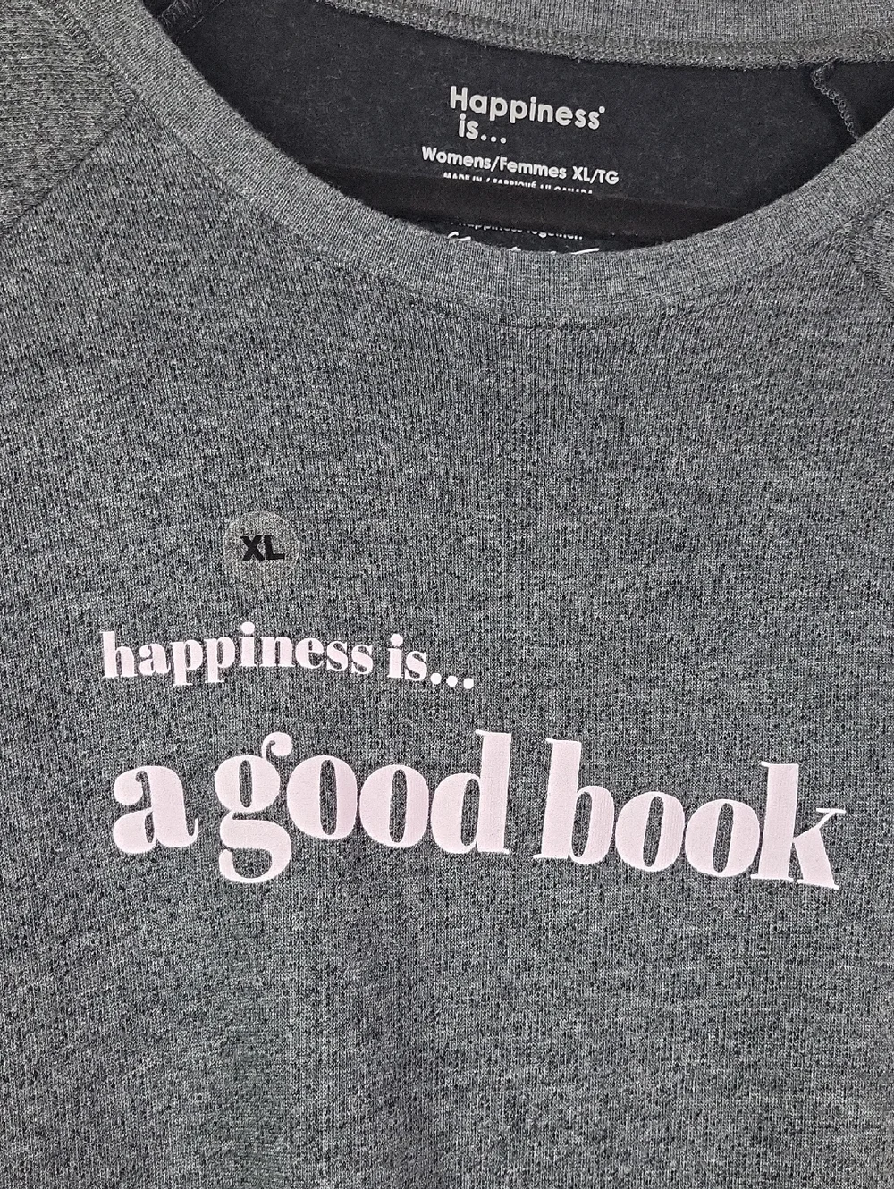 Women's Good Book Crew‎ Sweatshirt, Charcoal. Size XL